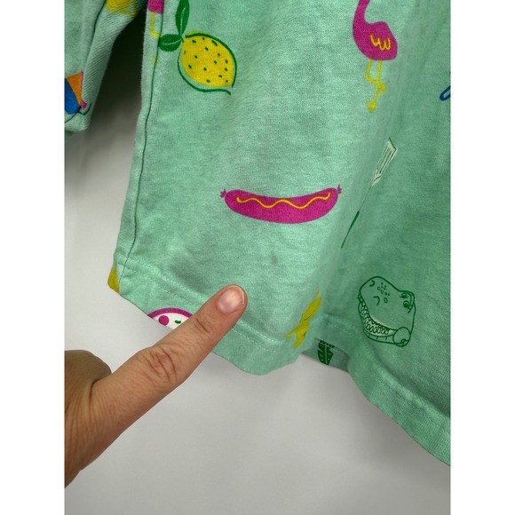 Disney‎ Spirit Jersey Womens XS Green Toy Story Reach for Fries Chillin Grillin - Picture 3 of 8